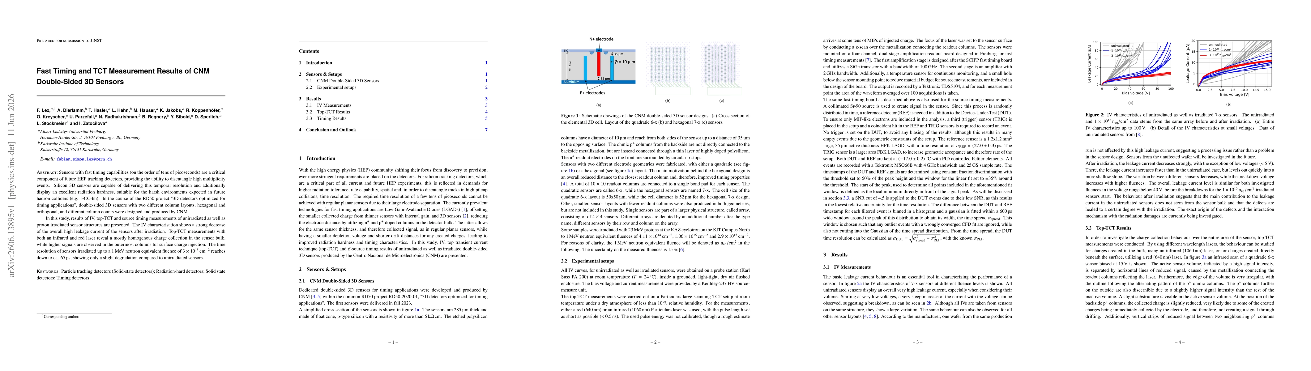 Thumbnail for Fast Timing and TCT Measurement Results of CNM Double-Sided 3D Sensors