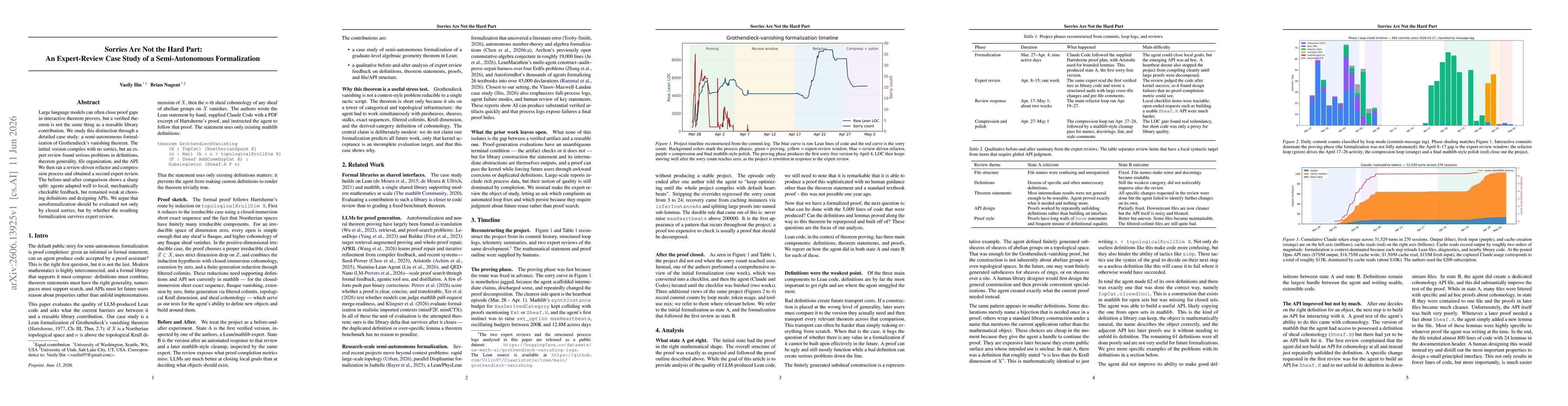 Thumbnail for Sorries Are Not the Hard Part: An Expert-Review Case Study of a Semi-Autonomous Formalization