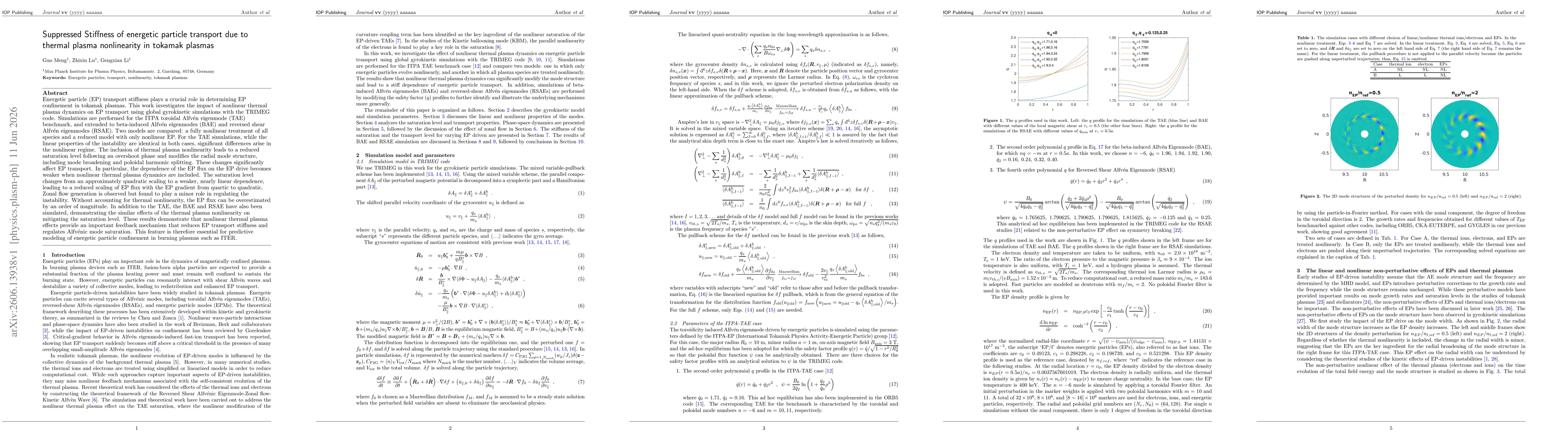 Thumbnail for Suppressed Stiffness of energetic particle transport due to thermal plasma nonlinearity in tokamak plasmas