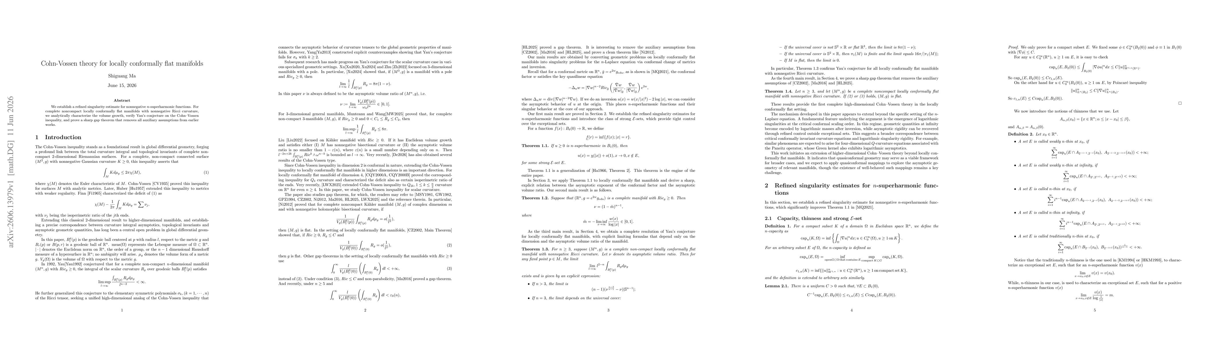 Thumbnail for Cohn-Vossen theory for locally conformally flat manifolds