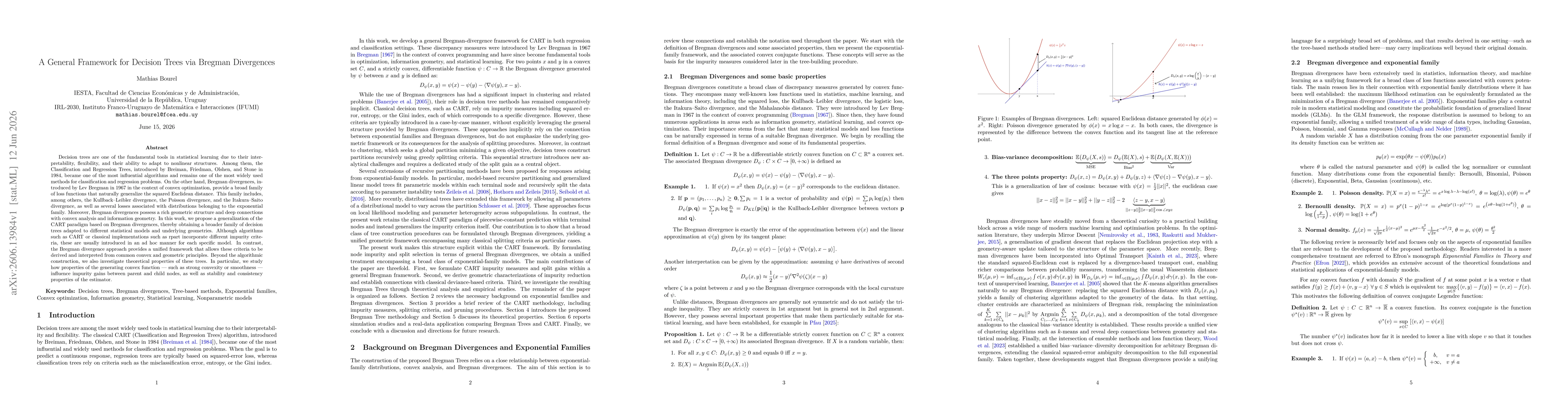 Thumbnail for A General Framework for Decision Trees via Bregman Divergences