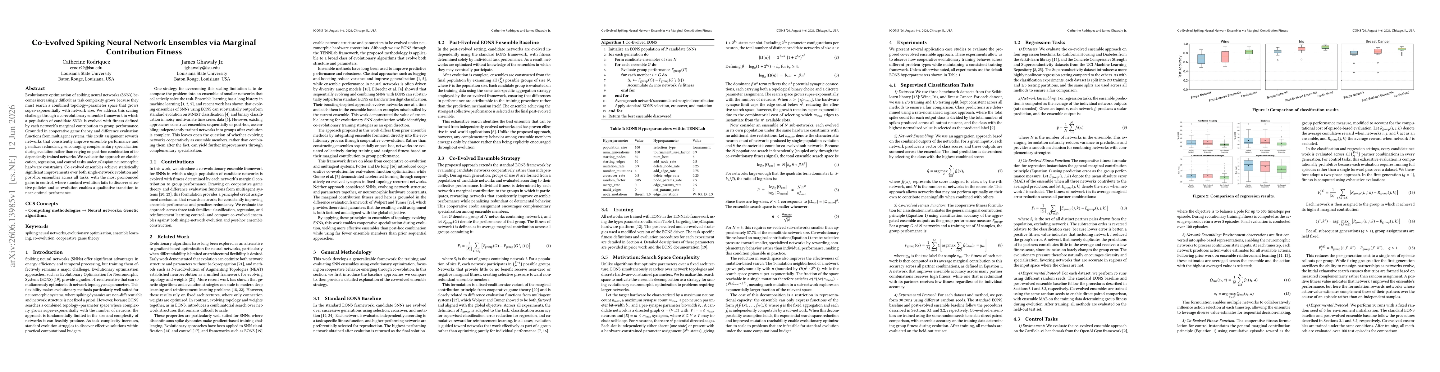 Thumbnail for Co-Evolved Spiking Neural Network Ensembles via Marginal Contribution Fitness