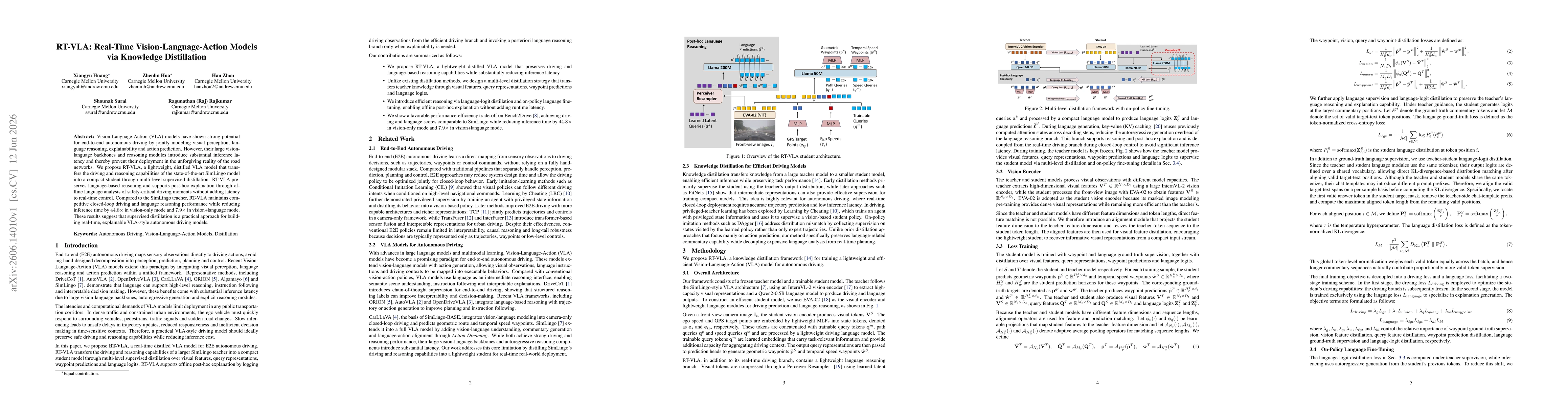 Thumbnail for RT-VLA: Real-Time Vision-Language-Action Models via Knowledge Distillation