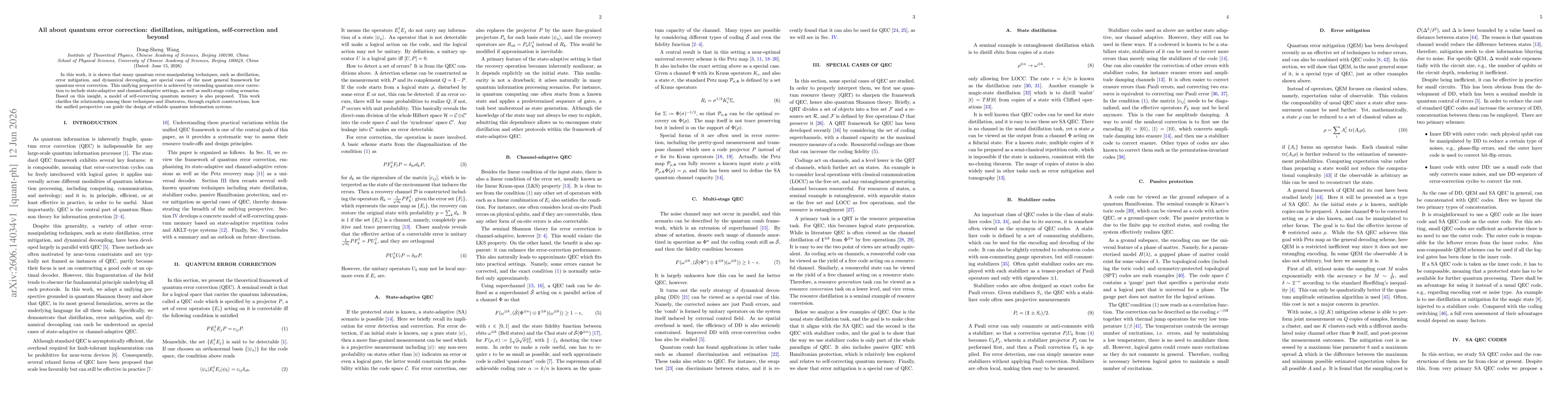 Thumbnail for All about quantum error correction: distillation, mitigation, self-correction and beyond