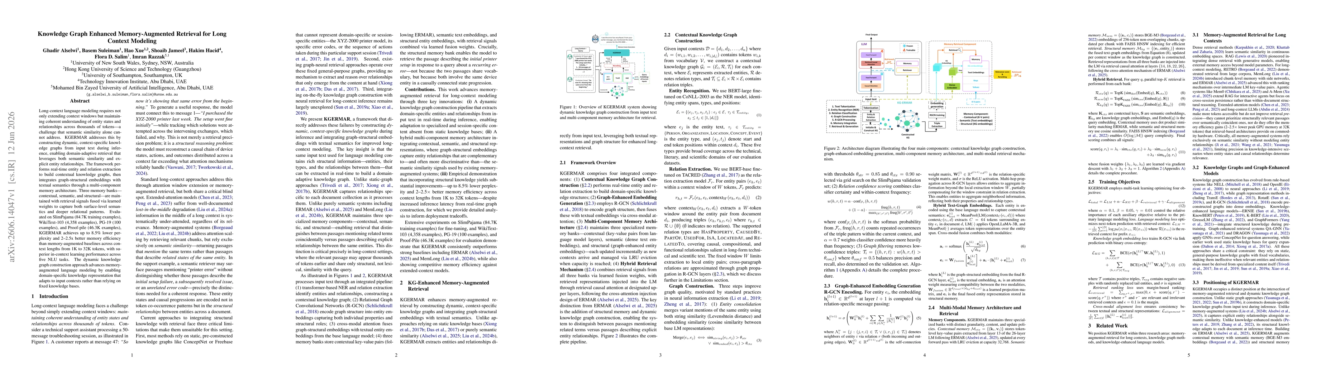 Thumbnail for Knowledge Graph Enhanced Memory-Augmented Retrieval for Long Context Modeling