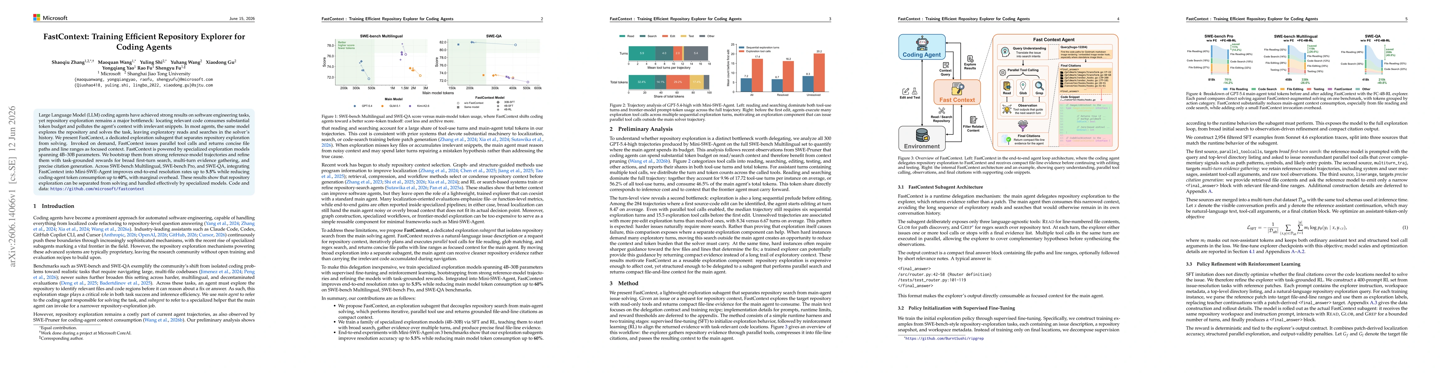 Thumbnail for FastContext: Training Efficient Repository Explorer for Coding Agents
