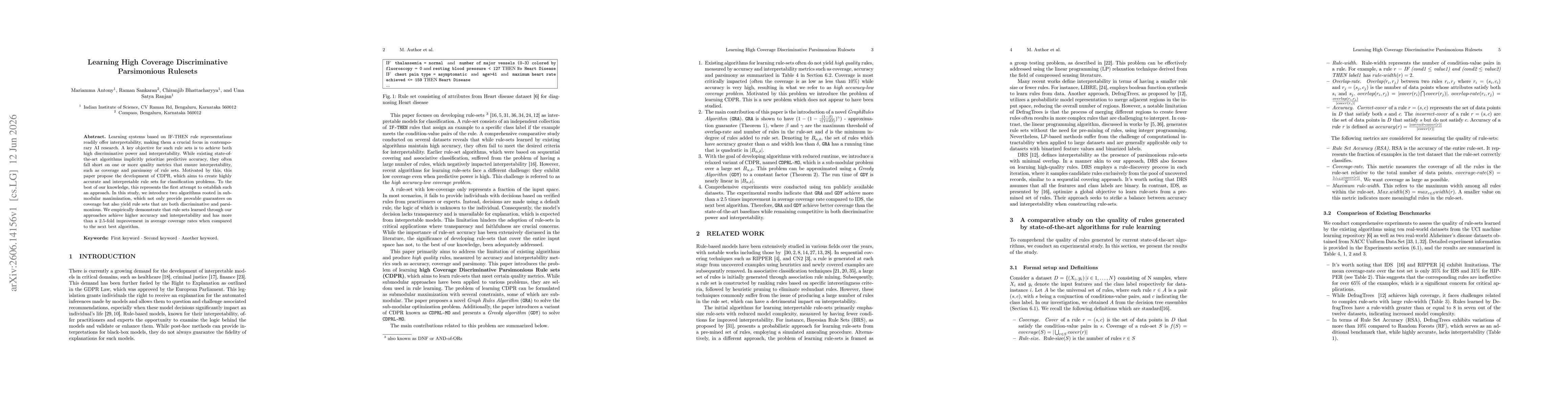 Thumbnail for Learning High Coverage Discriminative Parsimonious Rulesets
