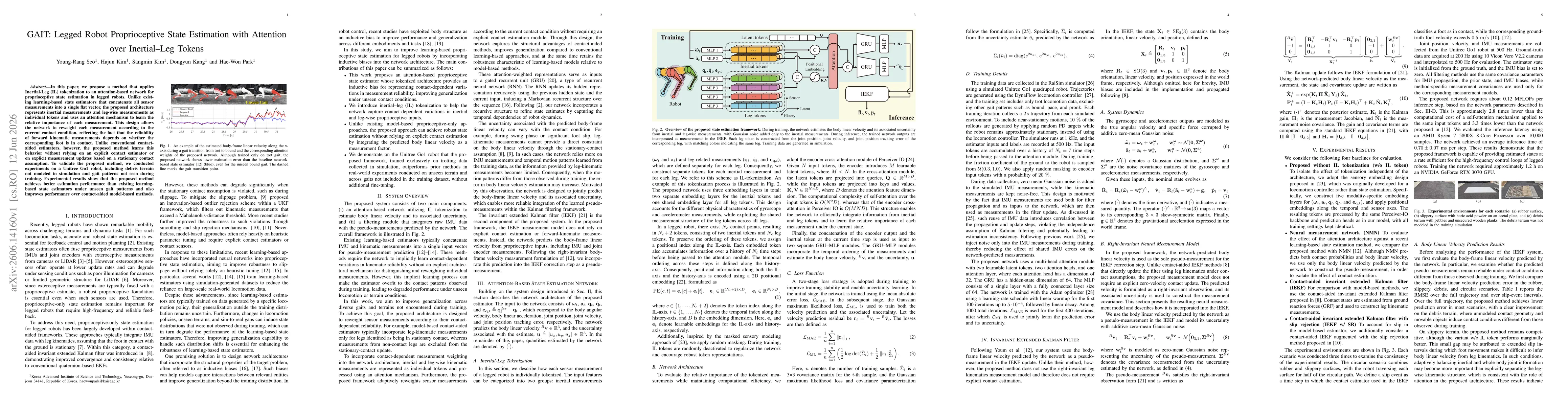 Thumbnail for GAIT: Legged Robot Proprioceptive State Estimation with Attention over Inertial-Leg Tokens