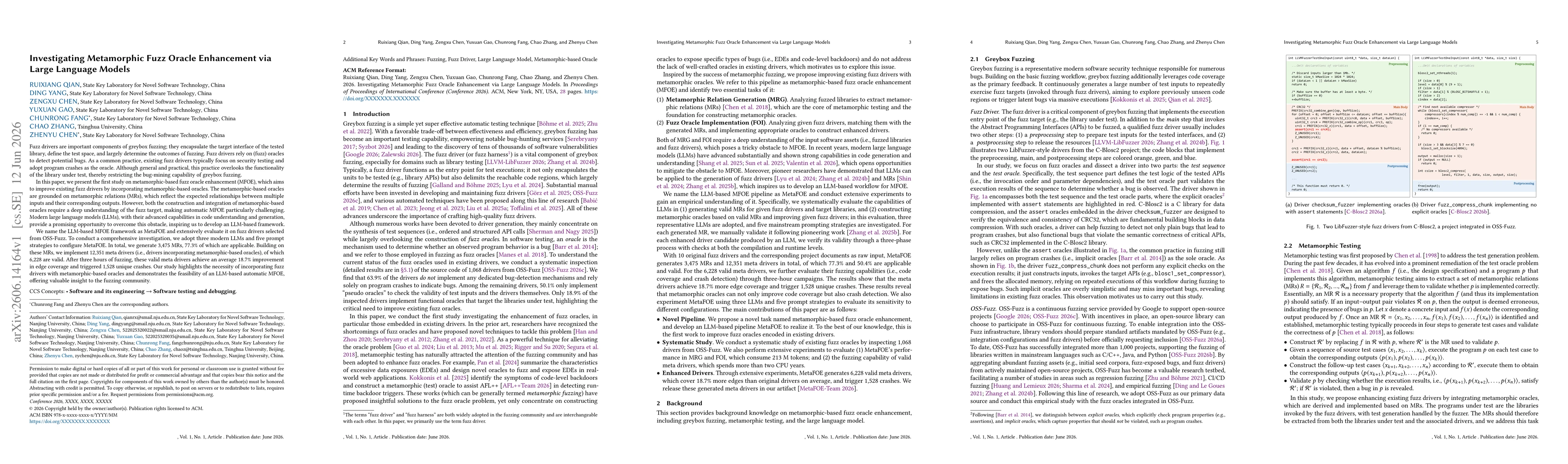 Thumbnail for Investigating Metamorphic Fuzz Oracle Enhancement via Large Language Models