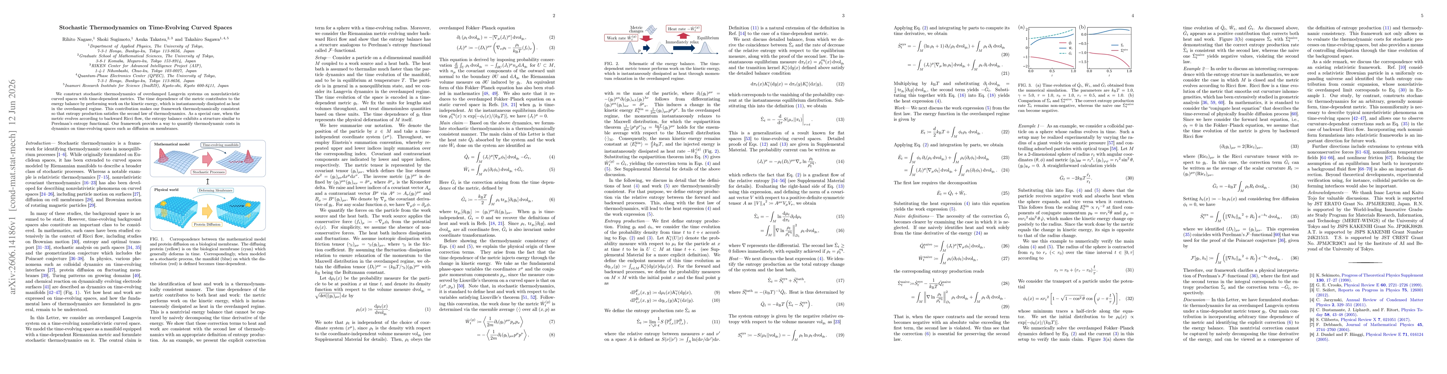 Thumbnail for Stochastic Thermodynamics on Time-Evolving Curved Spaces