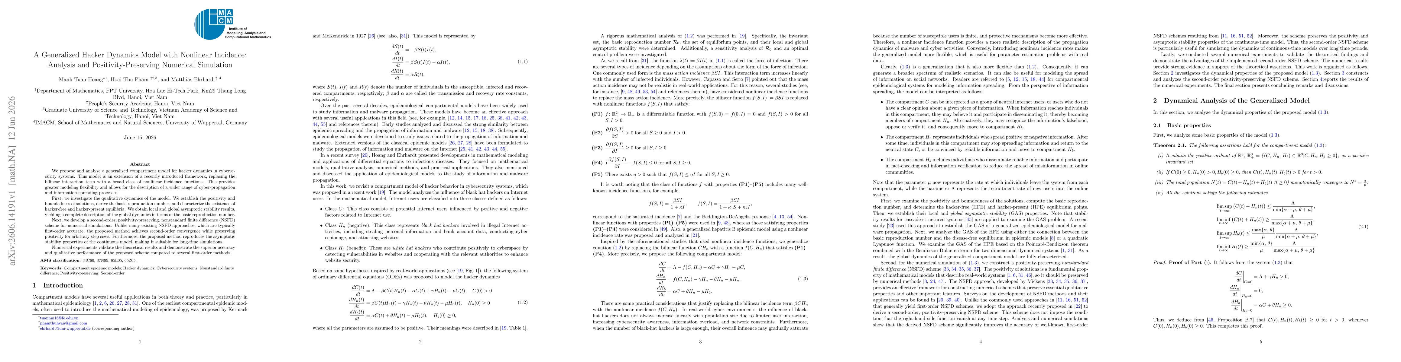 Thumbnail for A Generalized Hacker Dynamics Model with Nonlinear Incidence: Analysis and Positivity-Preserving Numerical Simulation