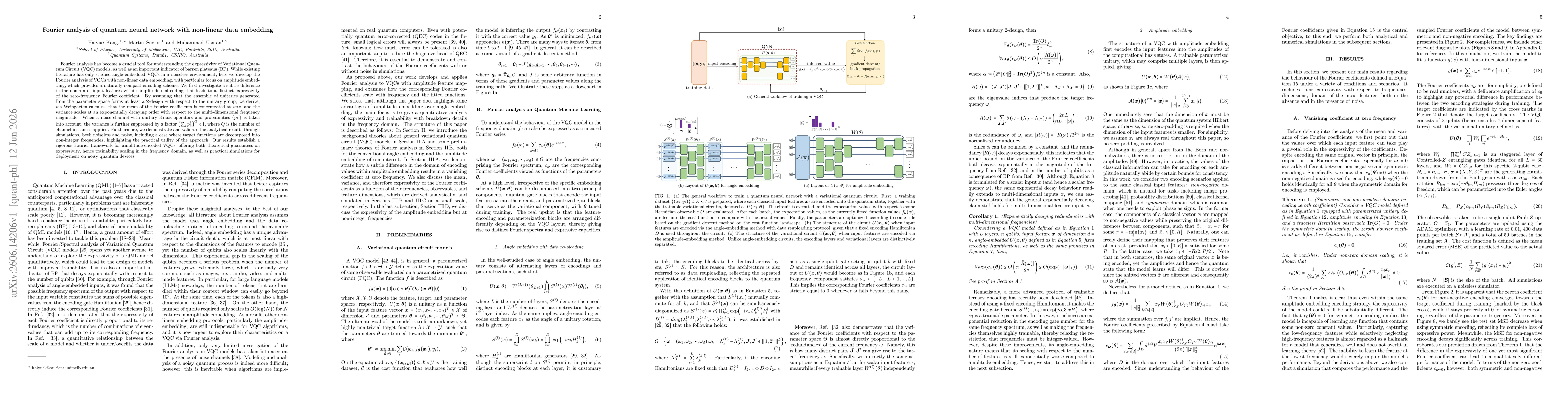 Thumbnail for Fourier analysis of quantum neural network with non-linear data embedding