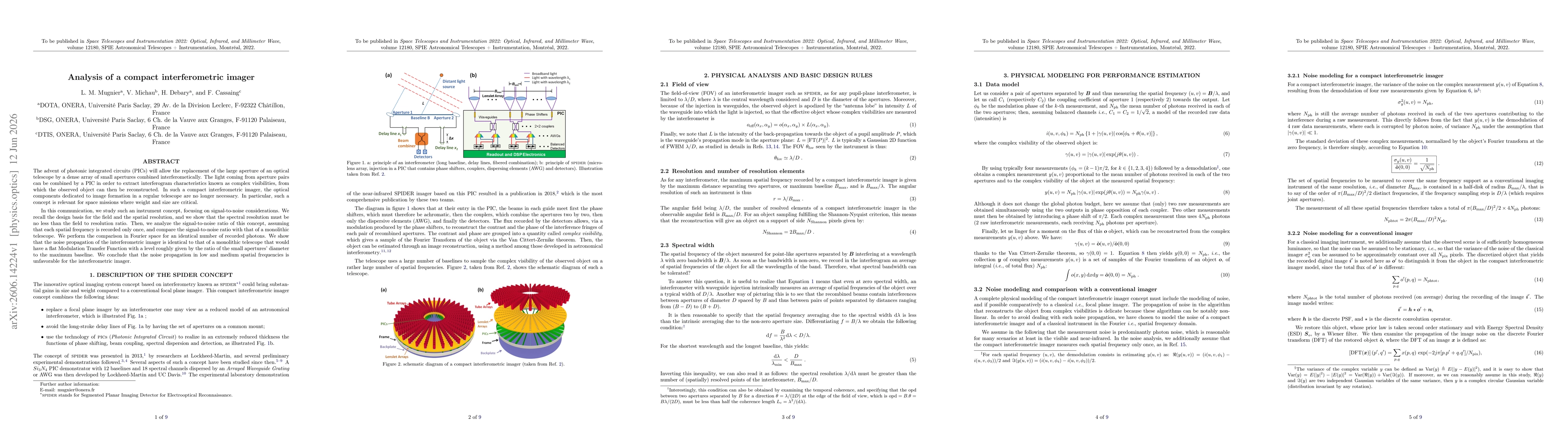 Thumbnail for Analysis of a compact interferometric imager