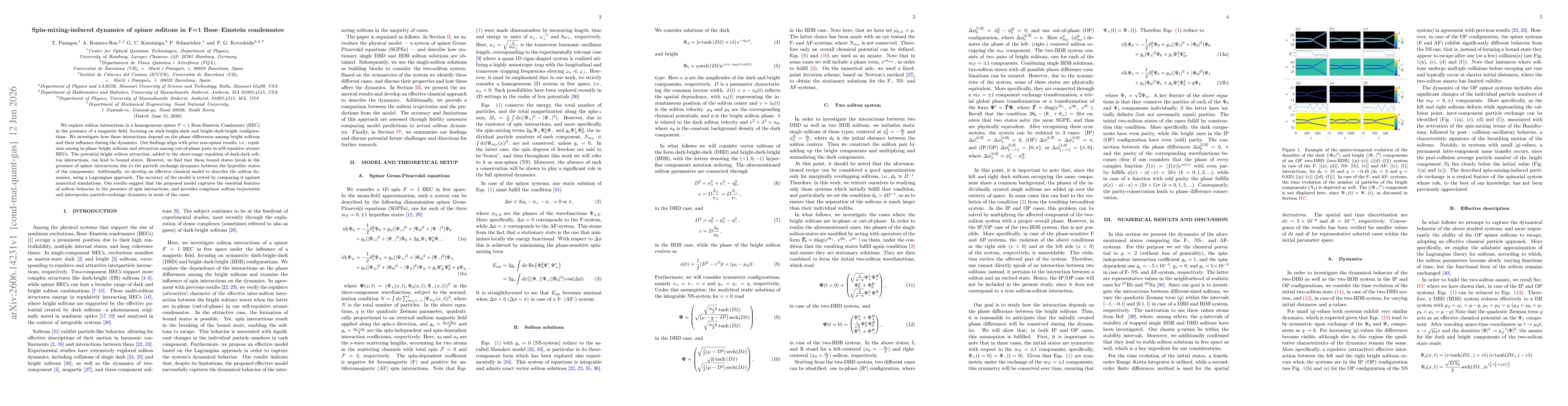 Thumbnail for Spin mixing induced dynamics of spinor solitons in $F=1$ Bose Einstein condensates