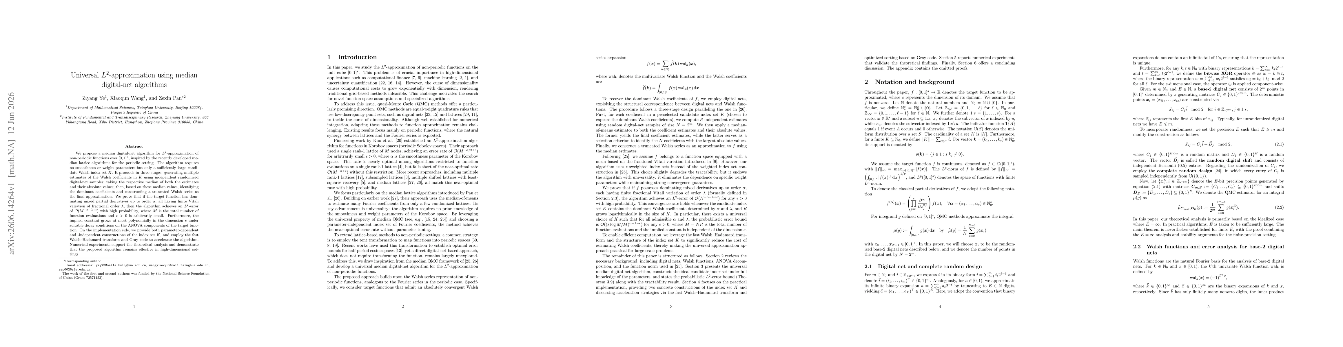 Thumbnail for Universal $L^2$-approximation using median digital-net algorithms