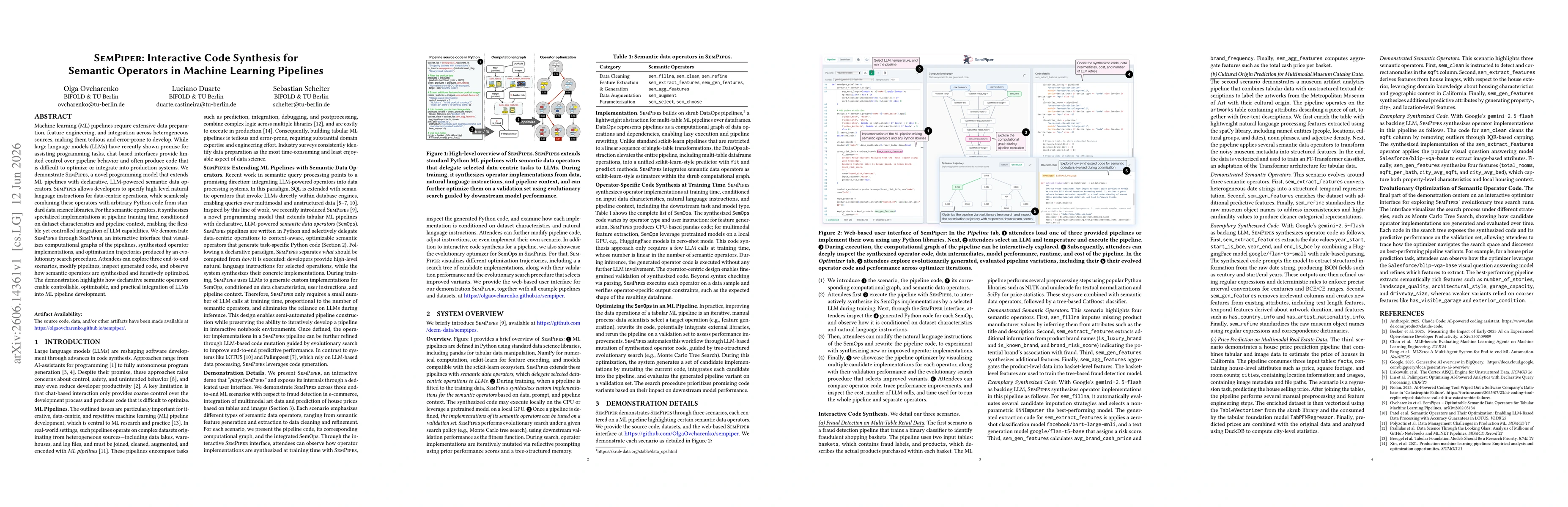 Thumbnail for SemPiper: Interactive Code Synthesis for Semantic Operators in Machine Learning Pipelines