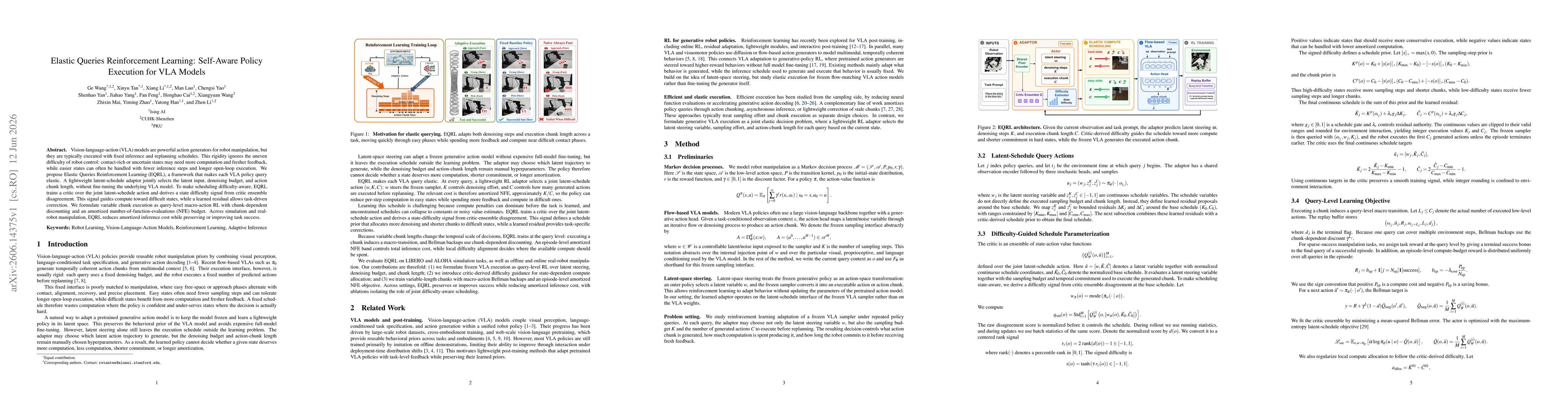 Thumbnail for Elastic Queries Reinforcement Learning: Self-Aware Policy Execution for VLA Models