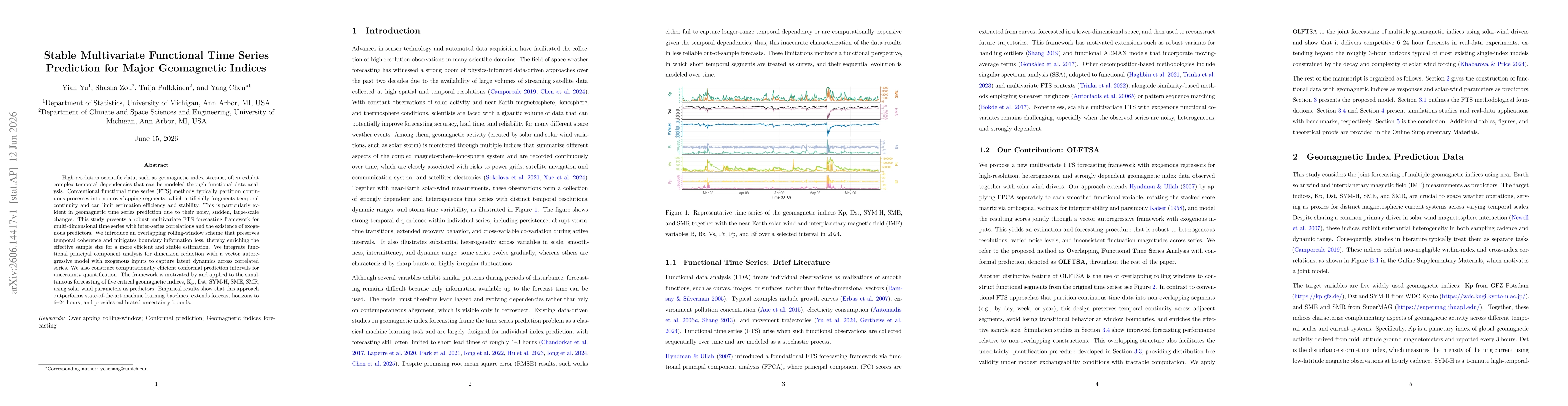 Thumbnail for Stable Multivariate Functional Time Series Prediction for Major Geomagnetic Indices