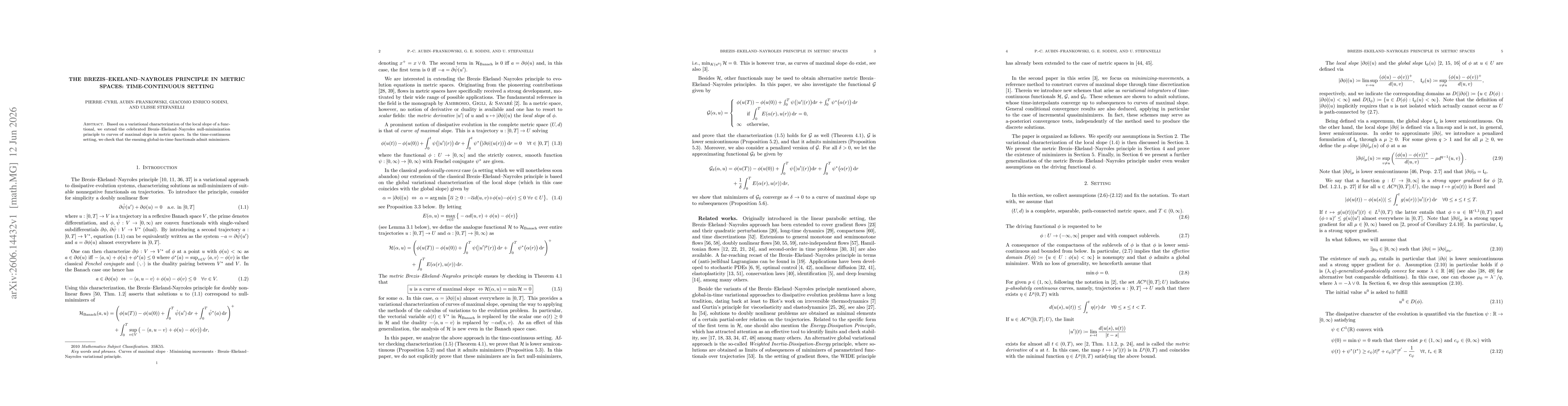 Thumbnail for The Brezis-Ekeland-Nayroles principle in metric spaces: time-continuous setting