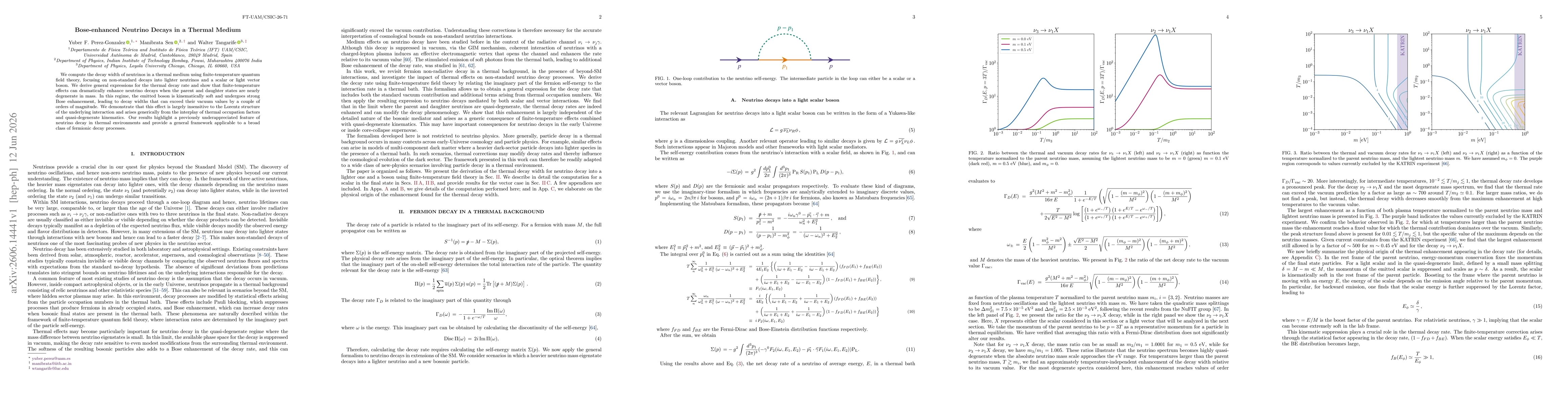 Thumbnail for Bose-enhanced Neutrino Decays in a Thermal Medium