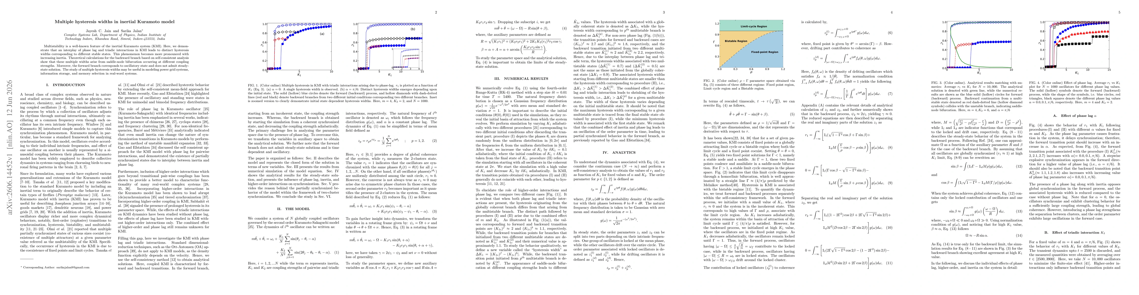 Thumbnail for Multiple hysteresis widths in inertial Kuramoto model