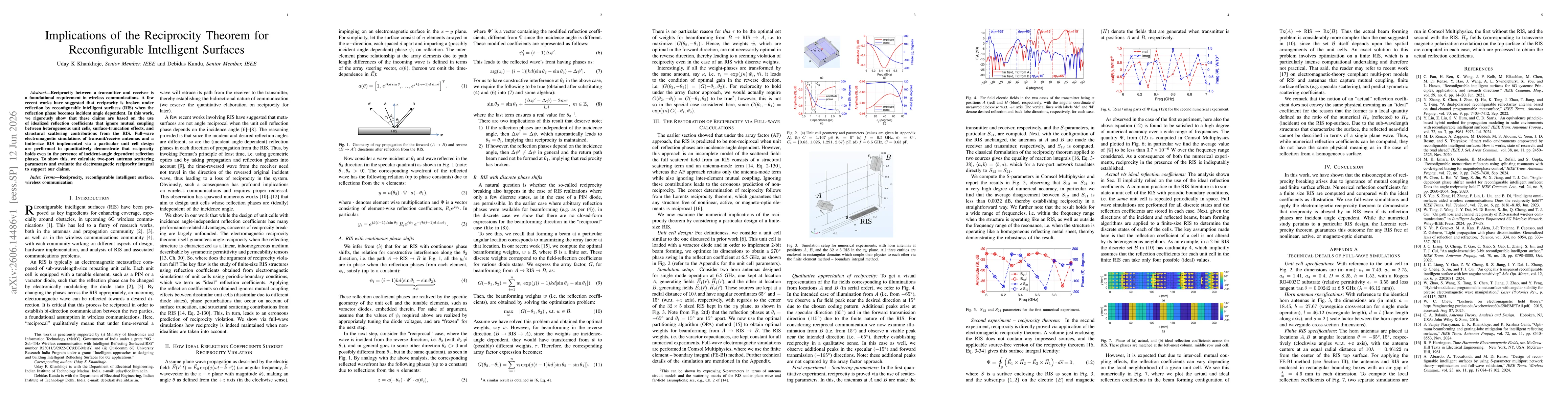Thumbnail for Implications of the Reciprocity Theorem for Reconfigurable Intelligent Surfaces