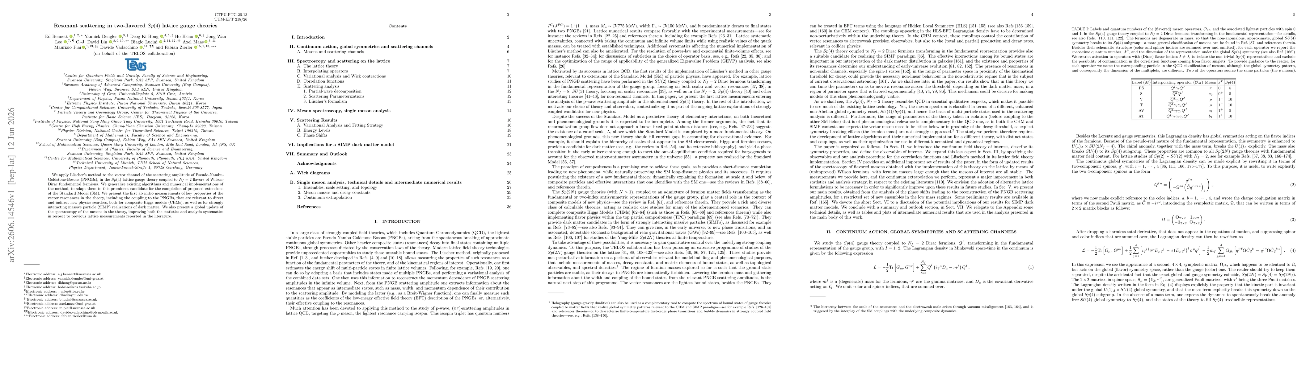 Thumbnail for Resonant scattering in two-flavored Sp(4) lattice gauge theories