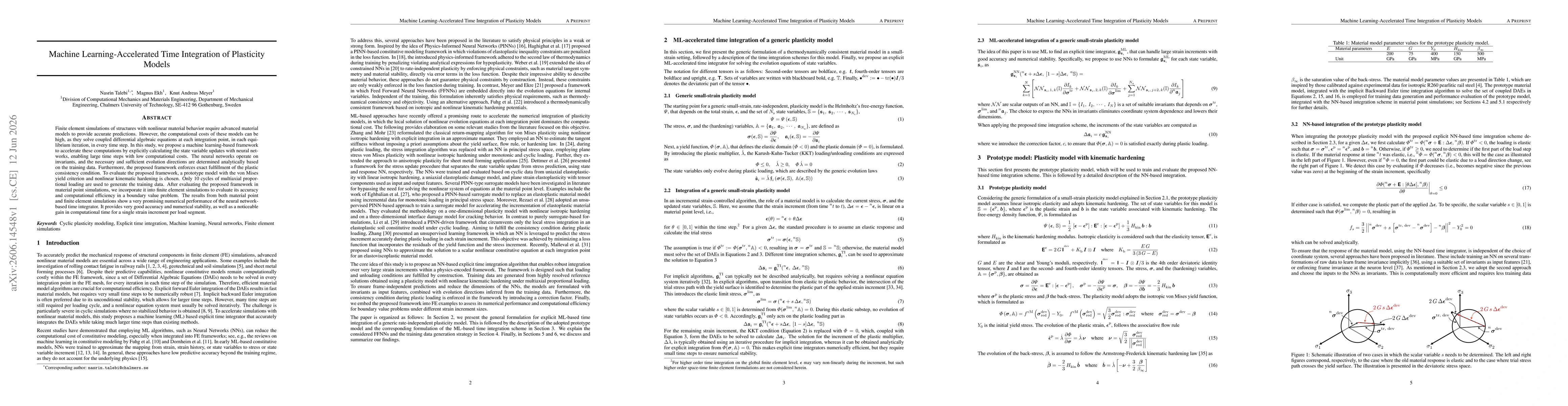 Thumbnail for Machine Learning-Accelerated Time Integration of Plasticity Models