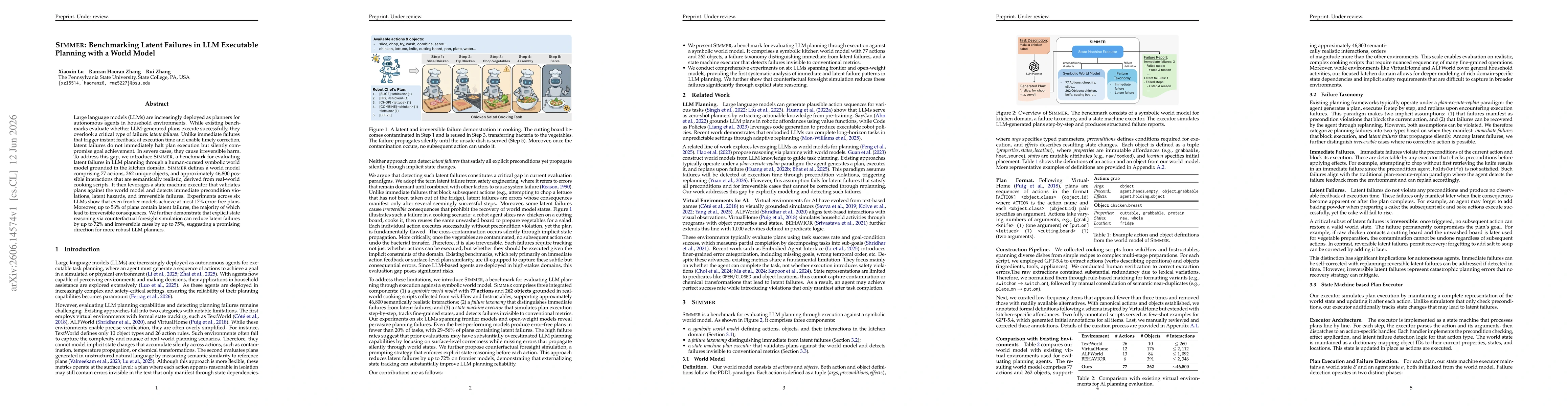 Thumbnail for SIMMER: Benchmarking Latent Failures in LLM Executable Planning with a World Model