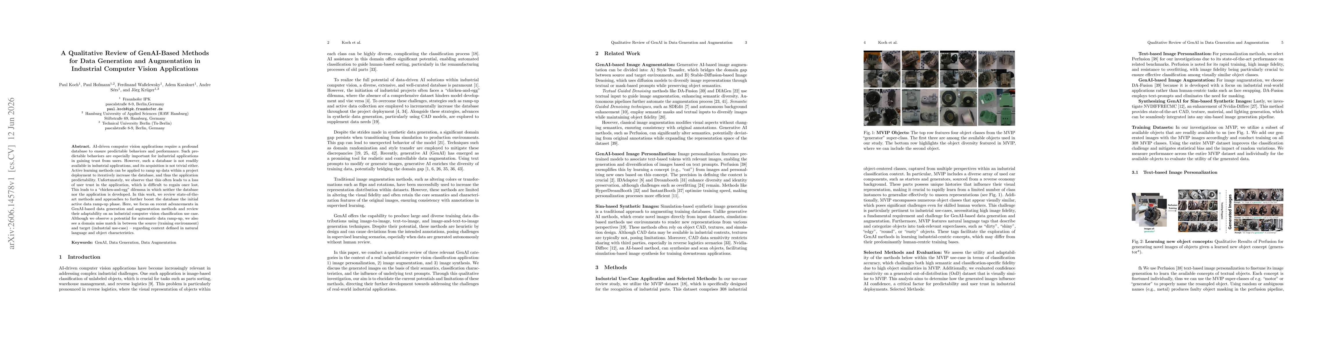 Thumbnail for A Qualitative Review of GenAI-Based Methods for Data Generation and Augmentation in Industrial Computer Vision Applications