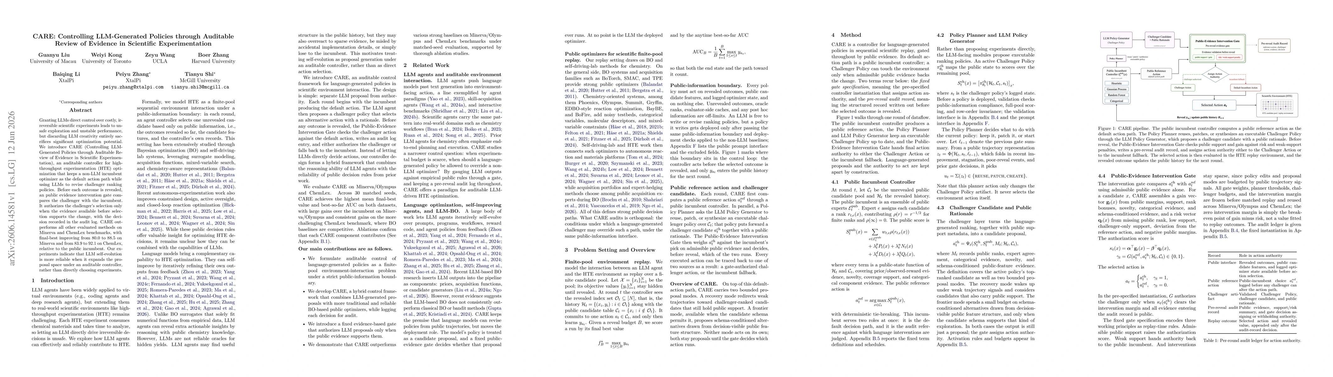 Thumbnail for CARE: Controlling LLM-Generated Policies through Auditable Review of Evidence in Scientific Experimentation