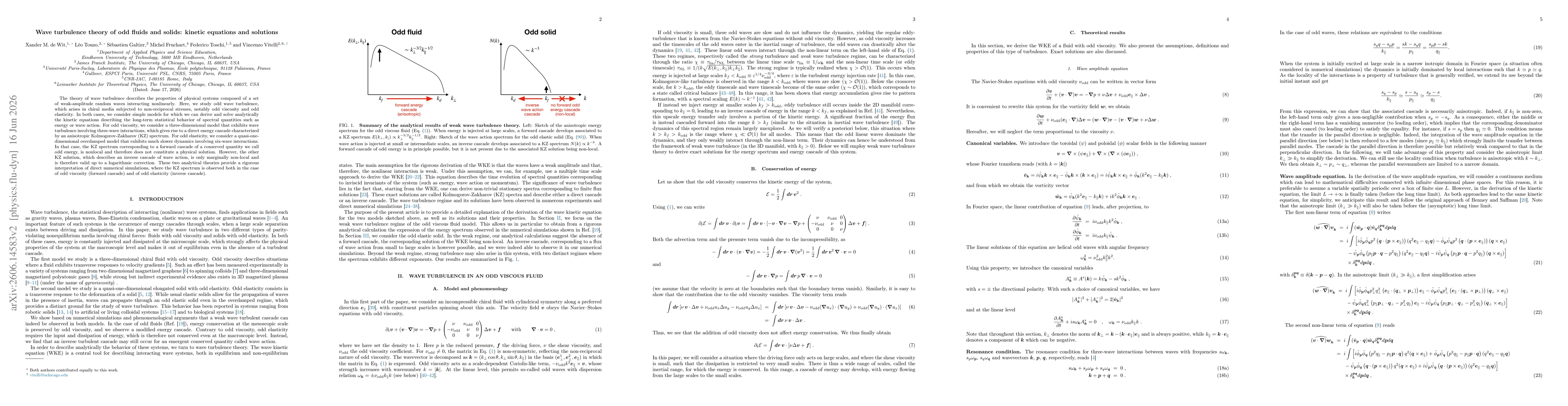 Thumbnail for Wave turbulence theory of odd fluids and solids: kinetic equations and solutions