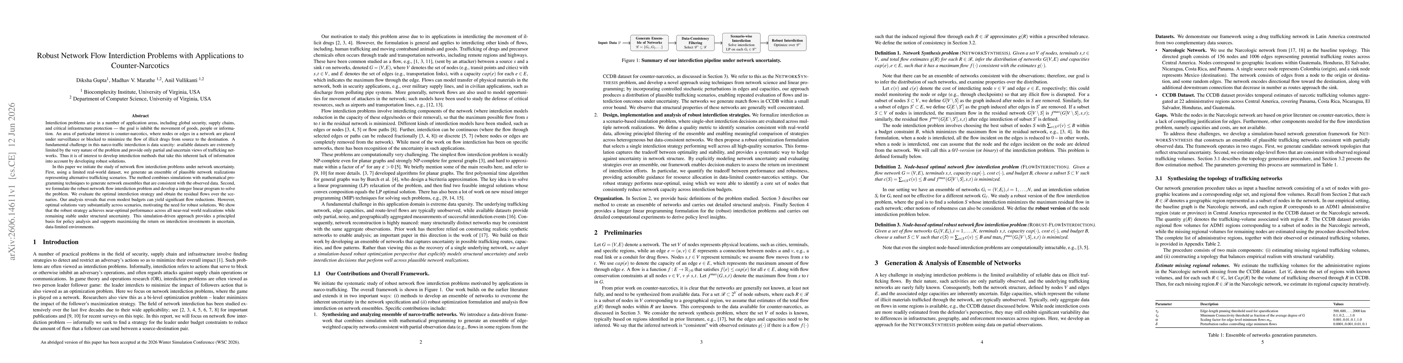 Thumbnail for Robust Network Flow Interdiction Problems with Applications to Counter-Narcotics