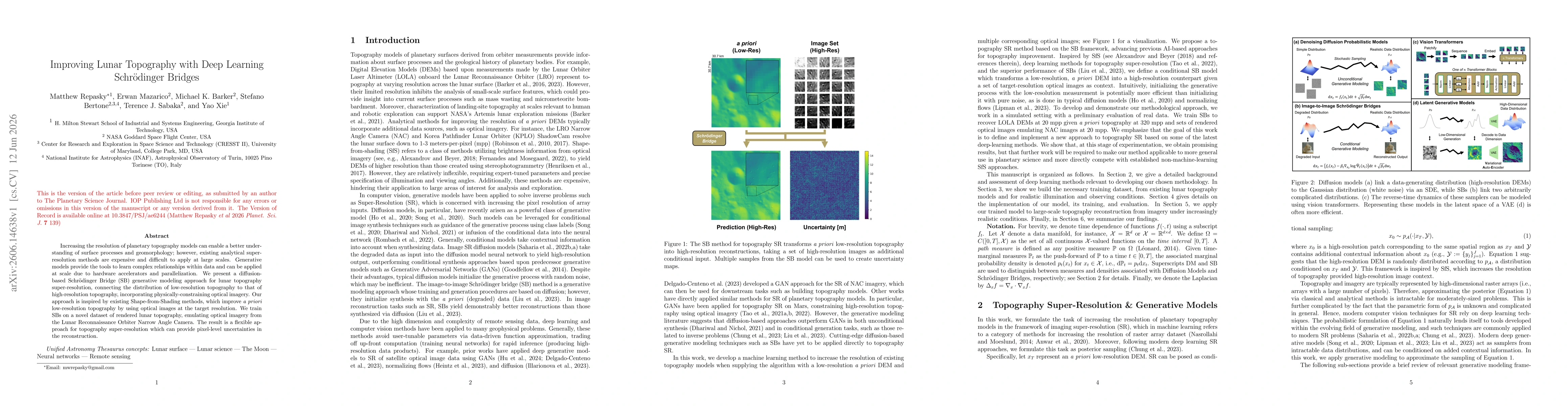 Thumbnail for Improving Lunar Topography with Deep Learning Schrödinger Bridges