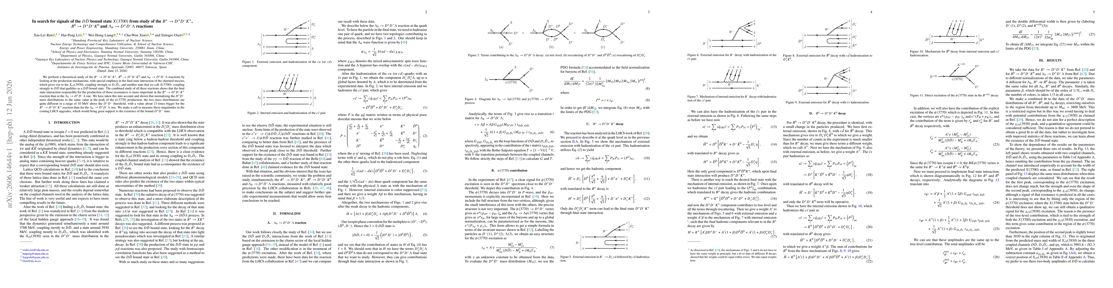 Thumbnail for In search for signals of the $D\bar{D}$ bound state $X(3700)$ from study of the $B^+ \to D^+ D^- K^+$, $B^0 \to D^+ D^- K^0$ and $Λ_b \to D^+ D^- Λ$ reactions