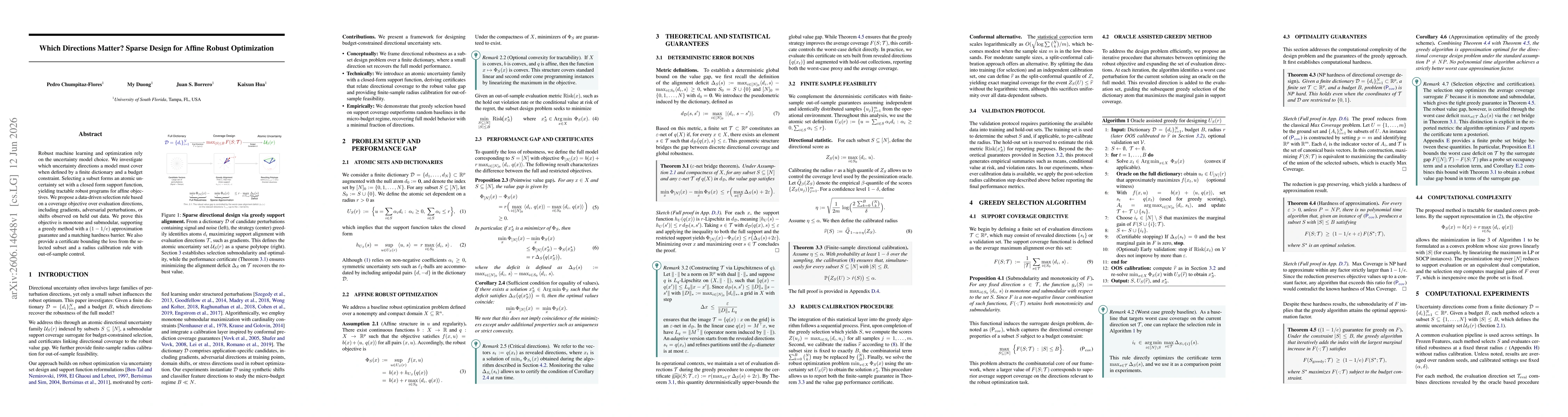 Thumbnail for Which Directions Matter? Sparse Design for Affine Robust Optimization