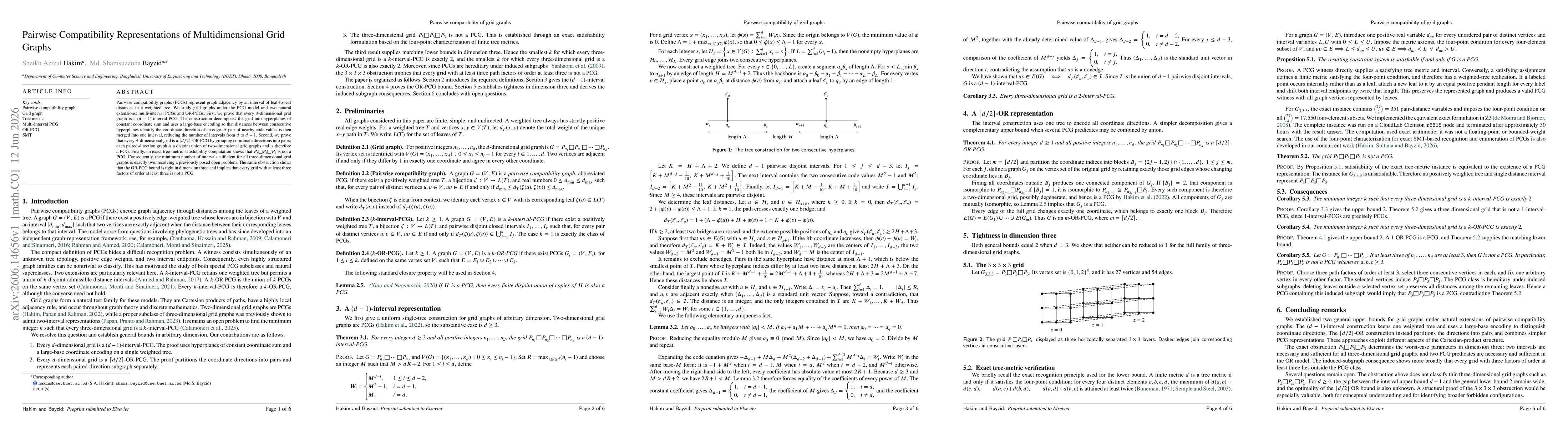 Thumbnail for Pairwise Compatibility Representations of Multidimensional Grid Graphs