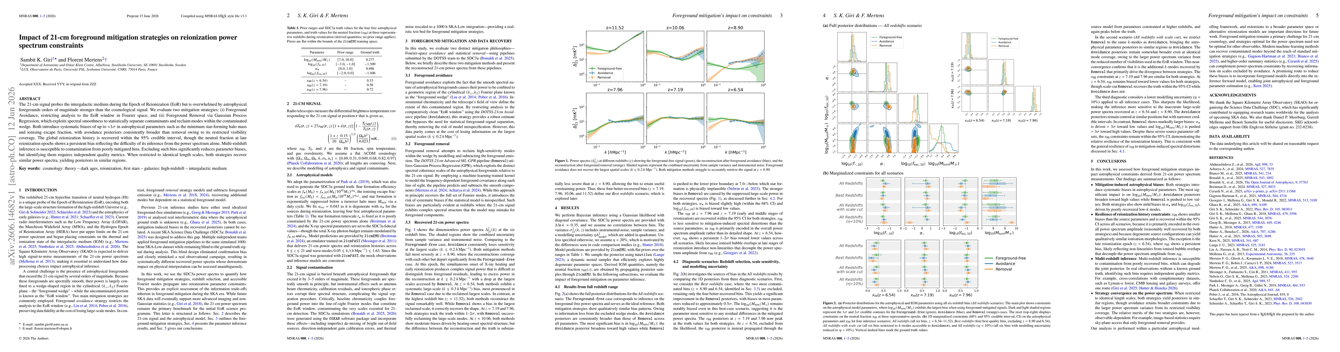 Thumbnail for Impact of 21-cm foreground mitigation strategies on reionization power spectrum constraints