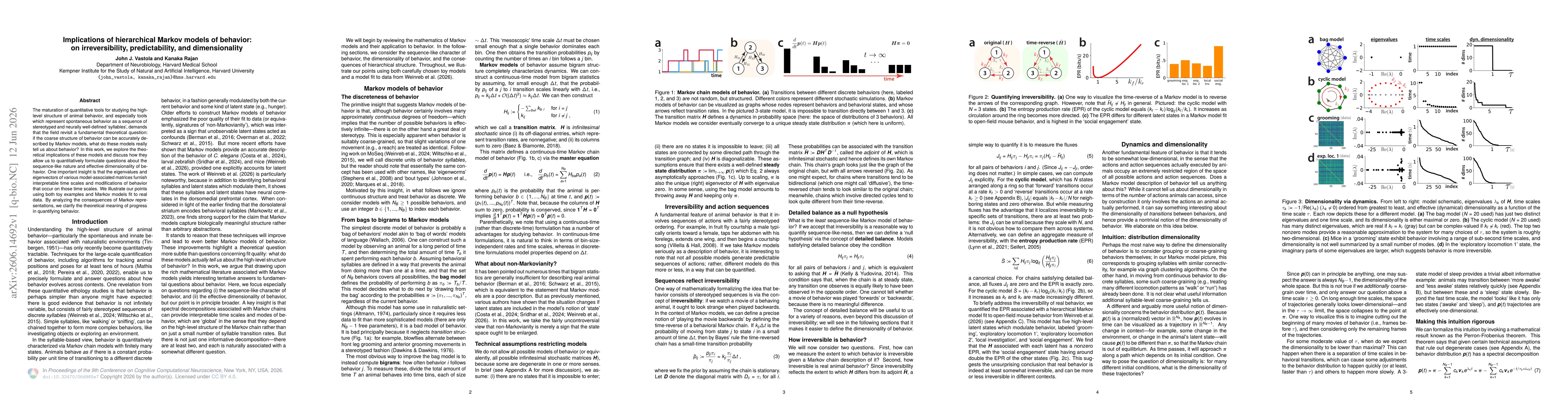 Thumbnail for Implications of hierarchical Markov models of behavior: on irreversibility, predictability, and dimensionality