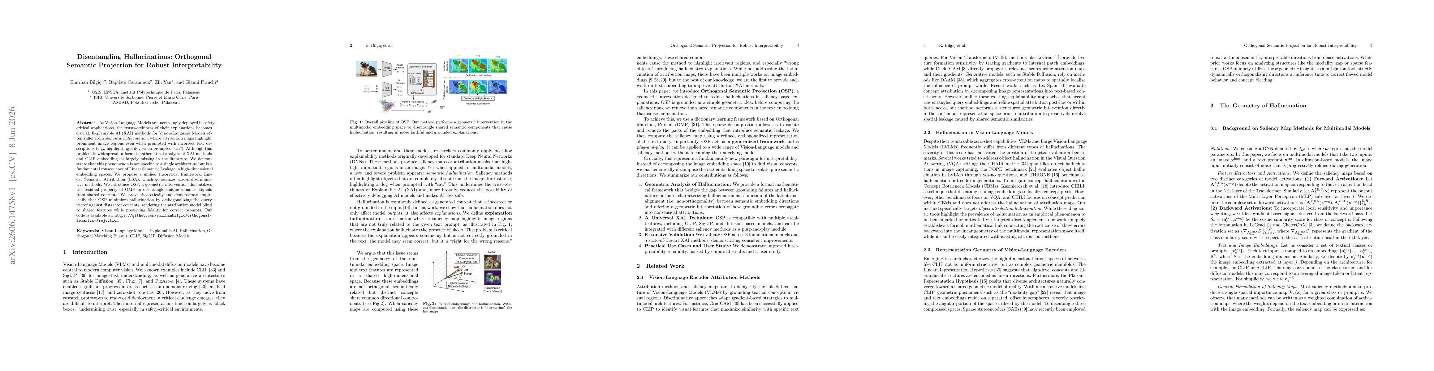 Thumbnail for Disentangling Hallucinations: Orthogonal Semantic Projection for Robust Interpretability