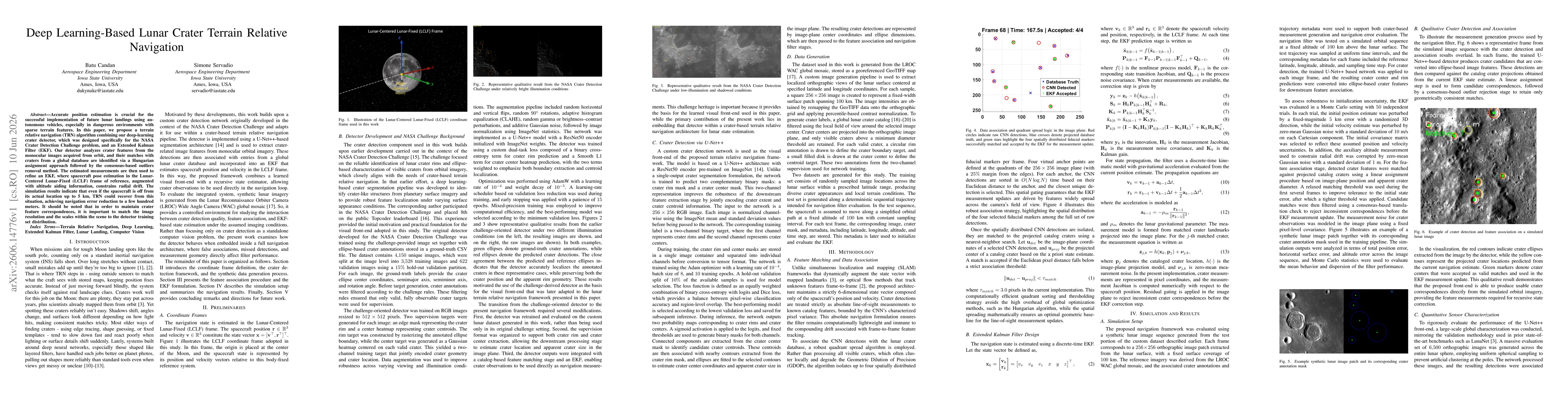 Thumbnail for Deep Learning-Based Lunar Crater Terrain Relative Navigation