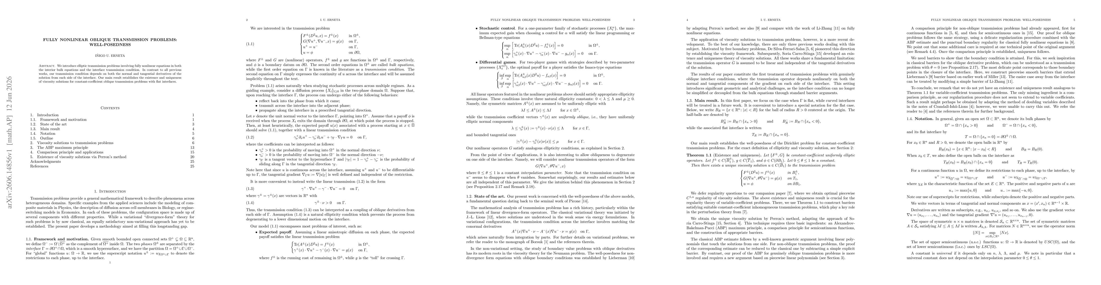 Thumbnail for Fully nonlinear oblique transmission problems: Well-posedness