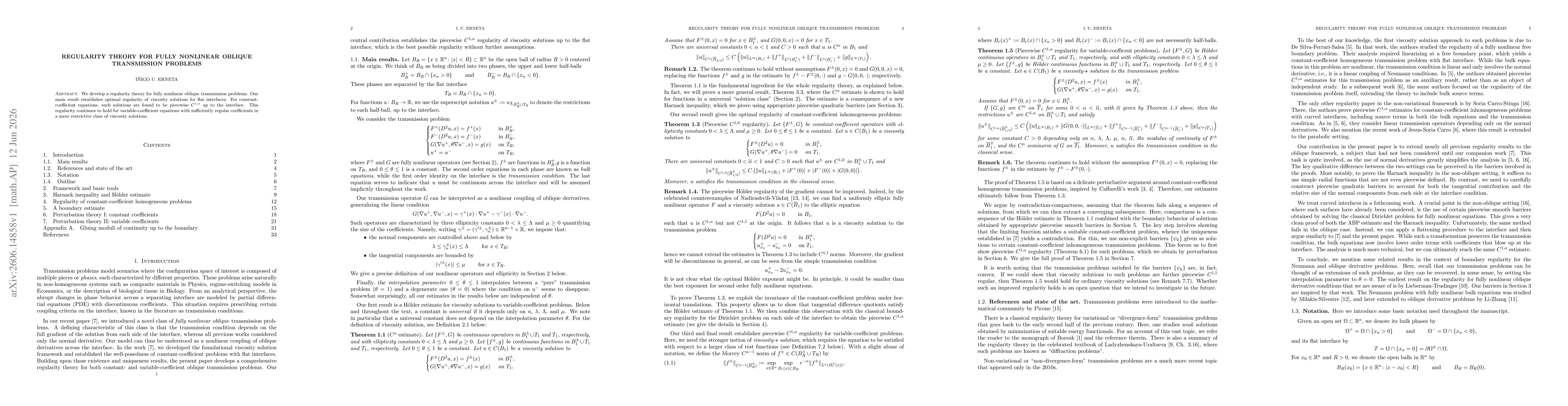 Thumbnail for Regularity theory for fully nonlinear oblique transmission problems
