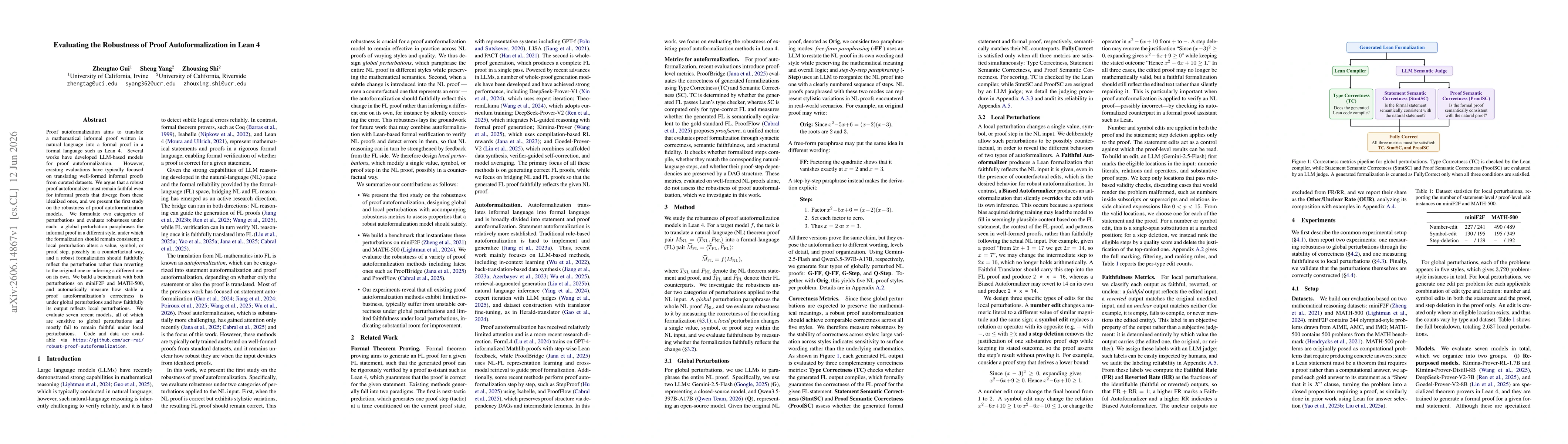 Thumbnail for Evaluating the Robustness of Proof Autoformalization in Lean 4