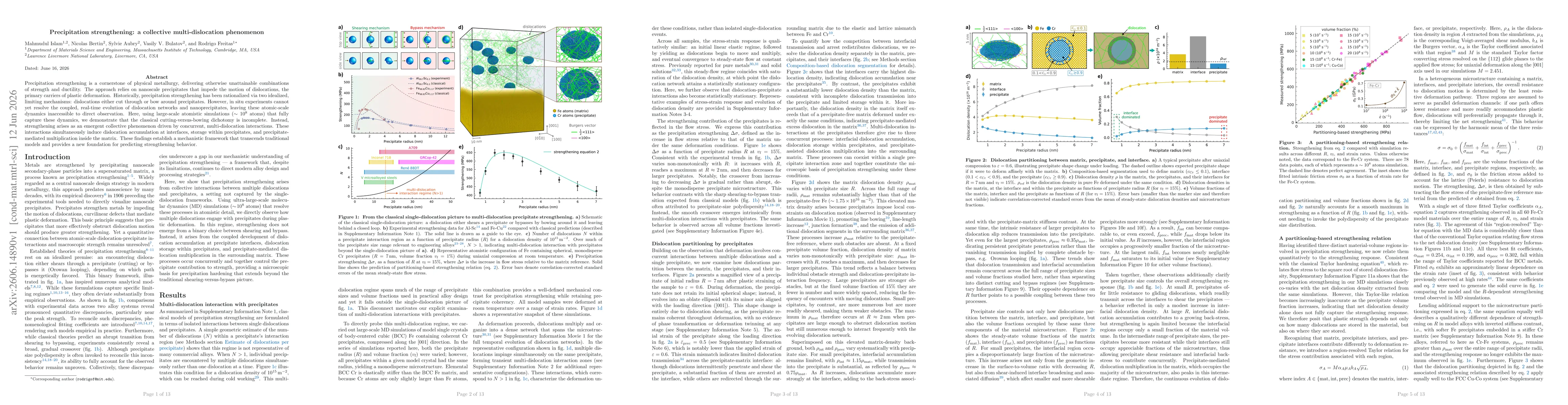 Thumbnail for Precipitation strengthening: a collective multi-dislocation phenomenon