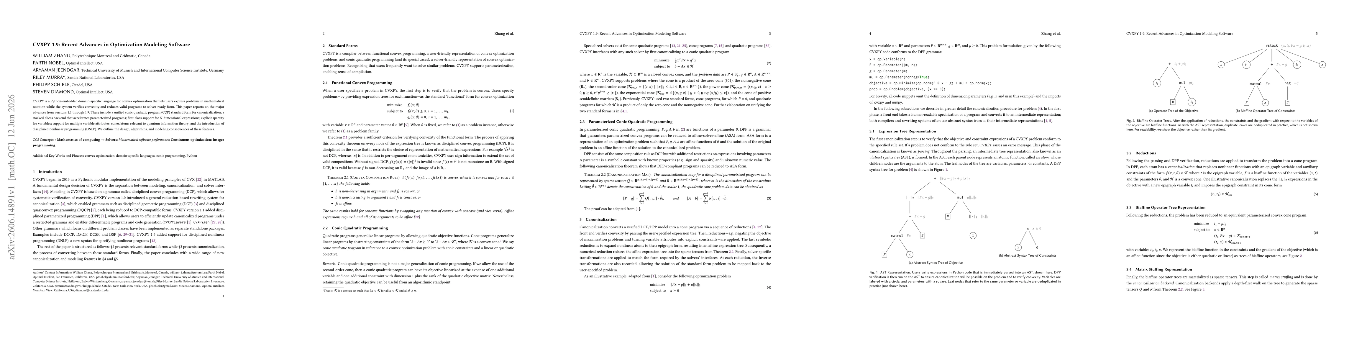 Thumbnail for CVXPY 1.9: Recent Advances in Optimization Modeling Software