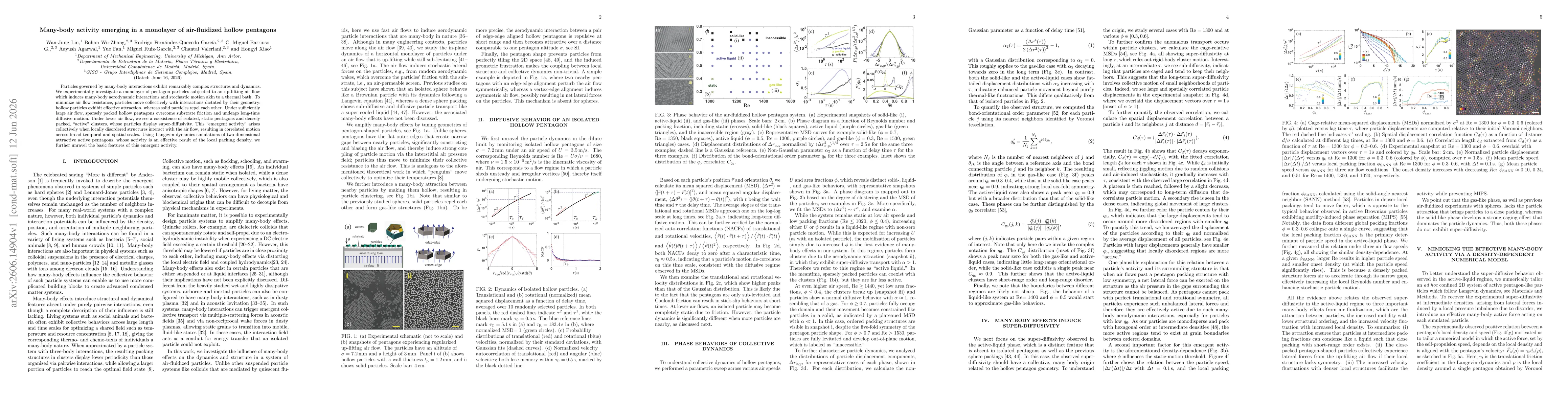 Thumbnail for Many-body activity emerging in a monolayer of air-fluidized hollow pentagons
