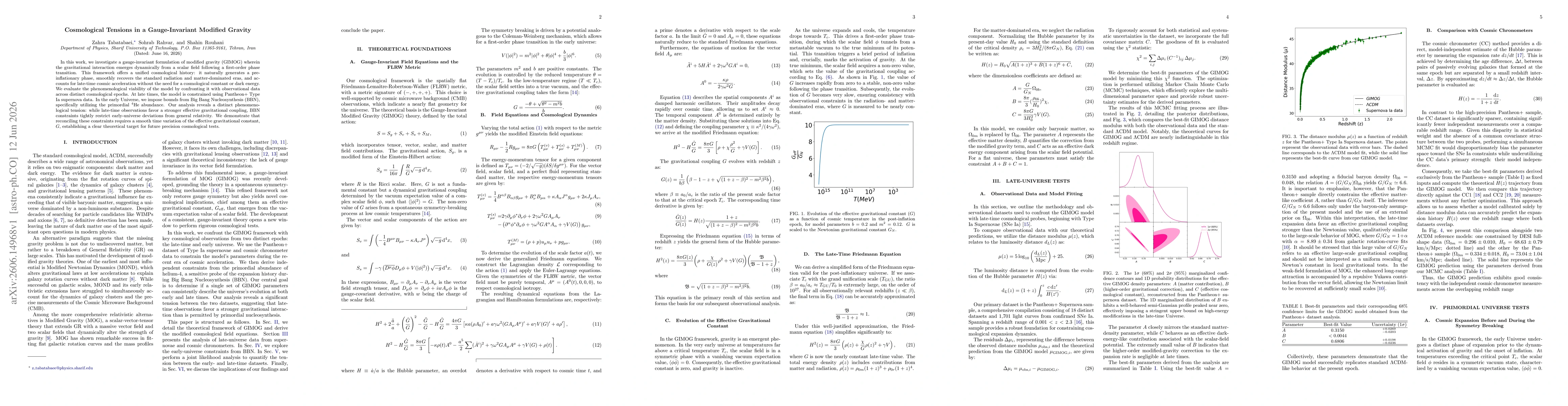 Thumbnail for Cosmological Tensions in a Gauge-Invariant Modified Gravity
