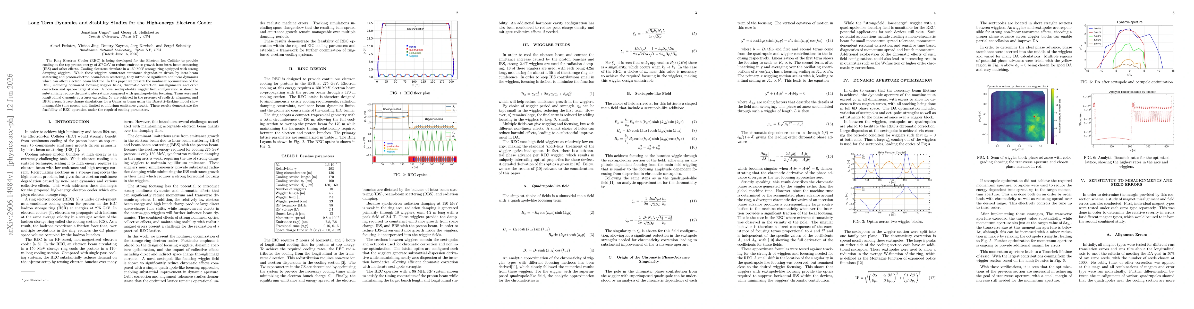 Thumbnail for Long Term Dynamics and Stability Studies for the High-energy Electron Cooler