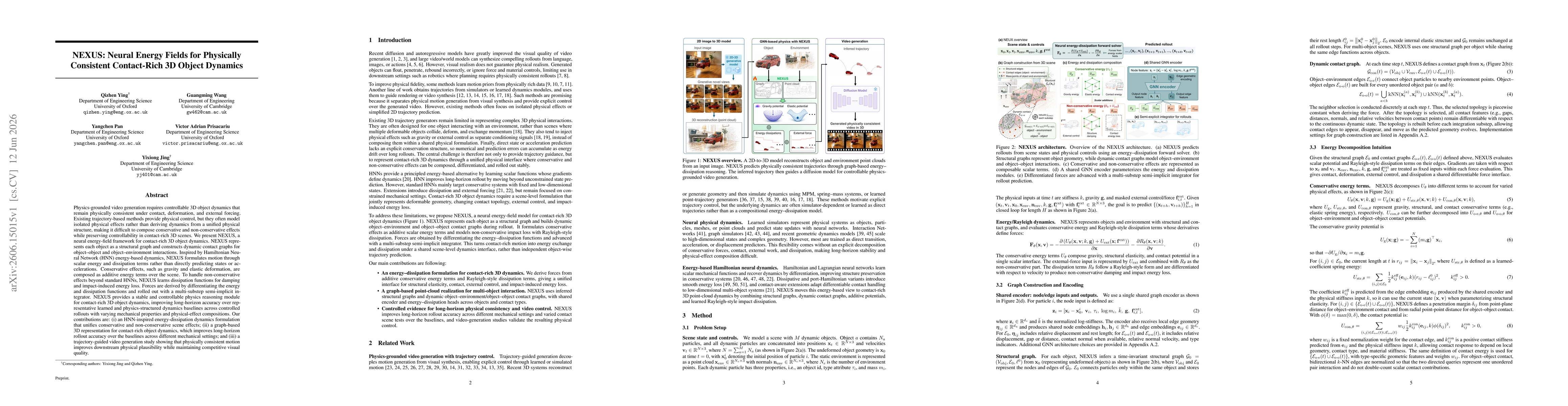 Thumbnail for NEXUS: Neural Energy Fields for Physically Consistent Contact-Rich 3D Object Dynamics